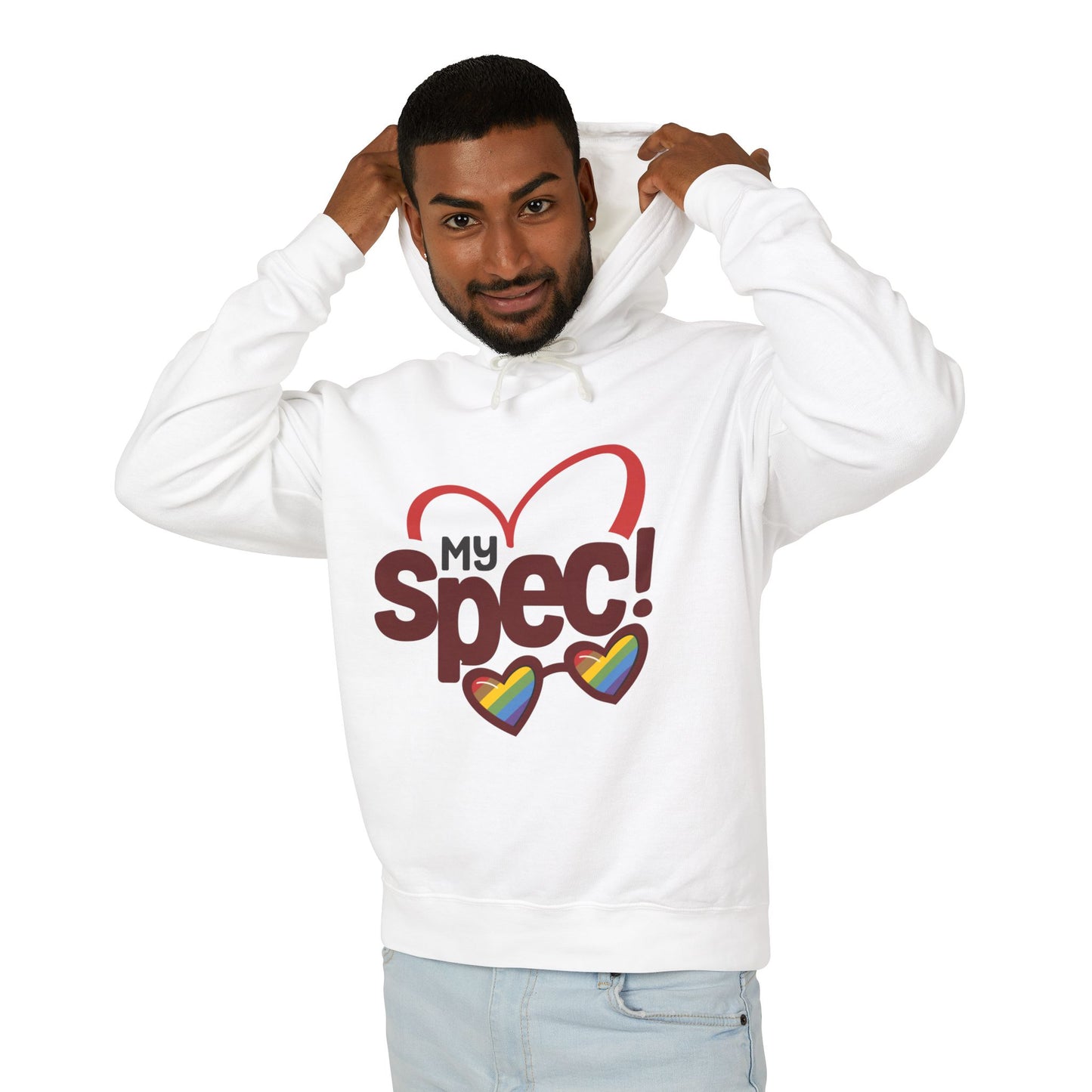 My Spec! Hoodie — Heart & Rainbow Sunglasses Sweatshirt