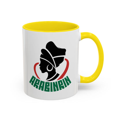 African Queen Accent Coffee Mug — 'ARABENA' Silhouette Design (11/15 oz)