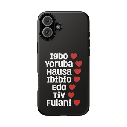 Phone Case — Nigerian Ethnic Pride Design (Igbo, Yoruba, Hausa, Ibibio, Edo, Tiv, Fulani)