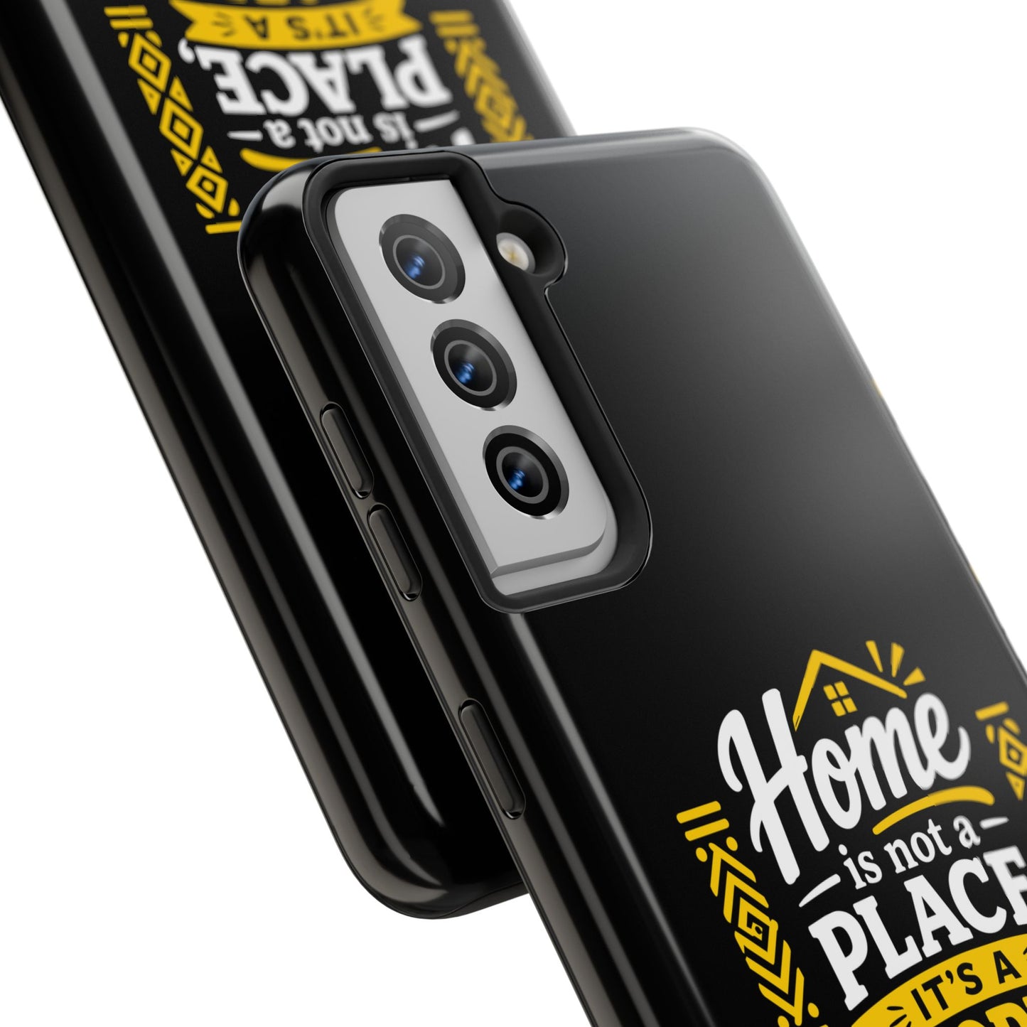 Phone Case — "Home Is Not a Place, It's a People" Black Tough Protective Cover