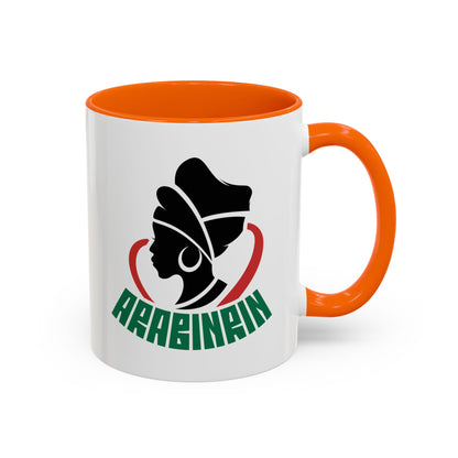 African Queen Accent Coffee Mug — 'ARABENA' Silhouette Design (11/15 oz)