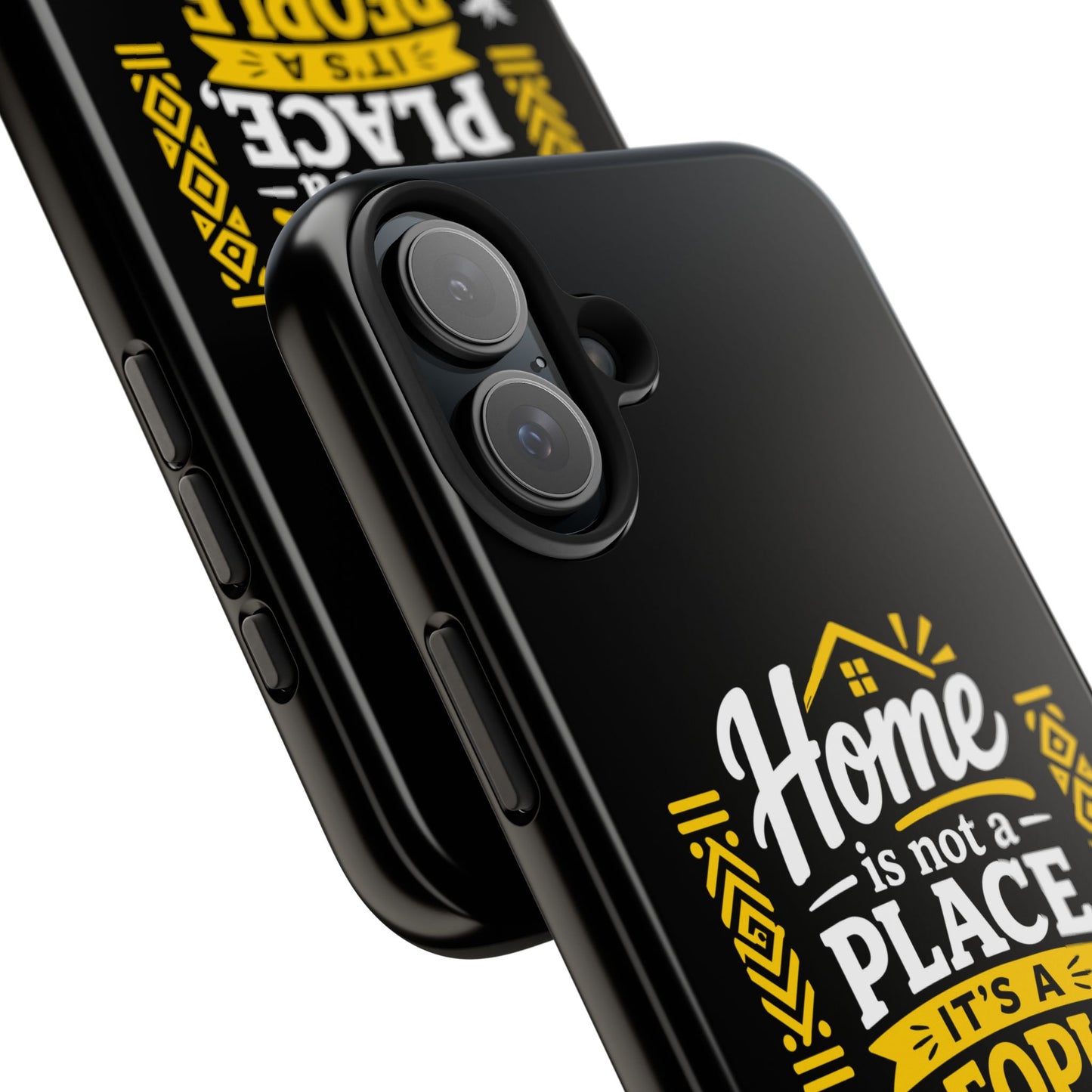 Phone Case — "Home Is Not a Place, It's a People" Black Tough Protective Cover