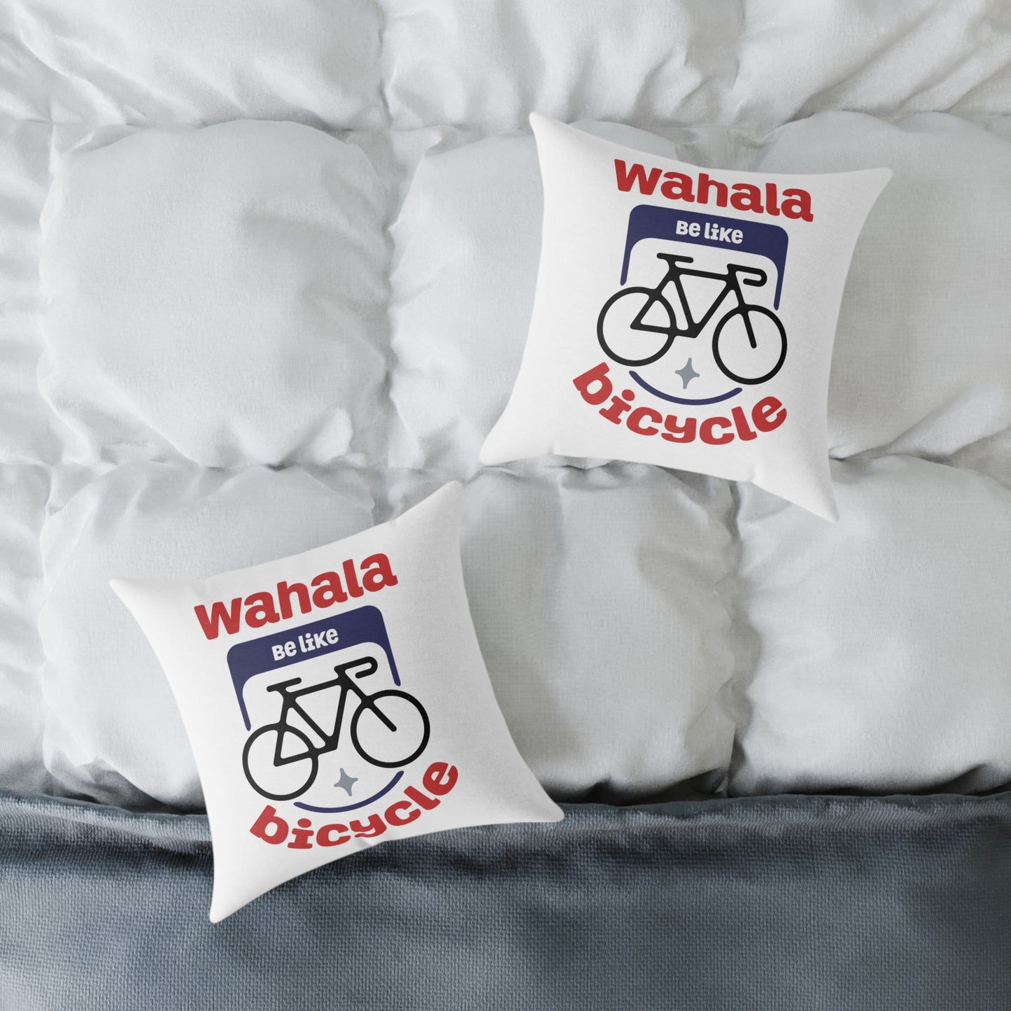 Bicycle-Themed Decorative Pillow, Fun and Whimsical Home Accent, Cycling Lover Gift, Couch Cushion, Modern Living Room Decor