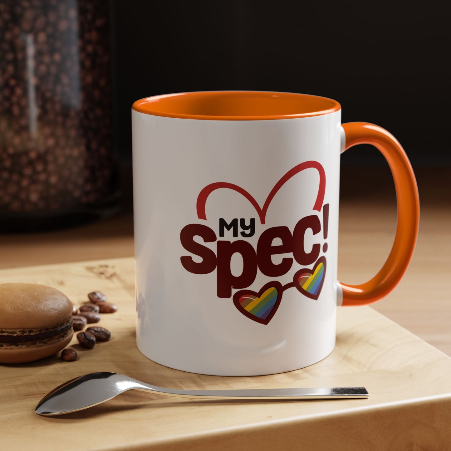 My Spec! Coffee Mug — Pride Heart & Rainbow Glasses Accent Mug
