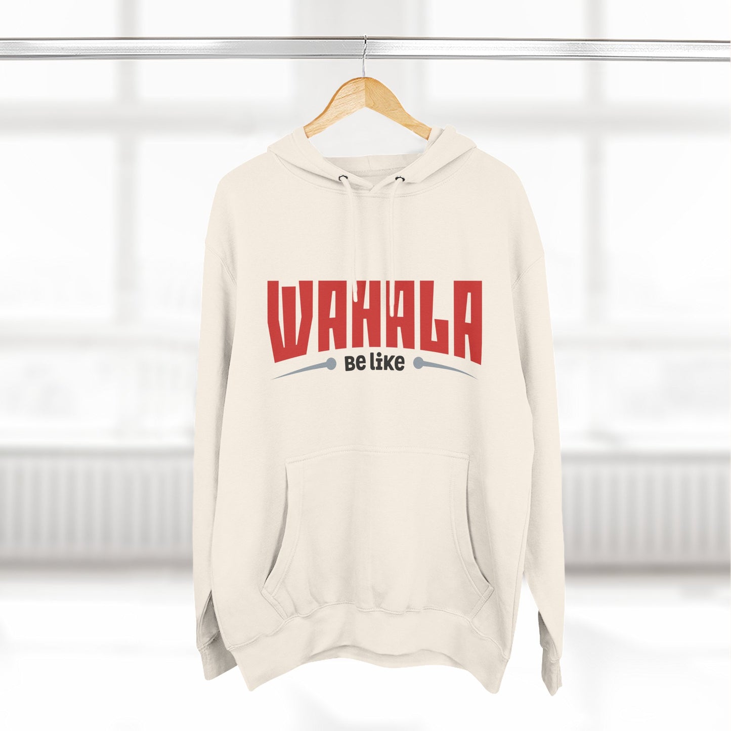 Wahalla be like Bicycle Fleece Hoodie | Great for Cyclists, Casual Wear, Gifts, Fall Fashion, Bike Festivals