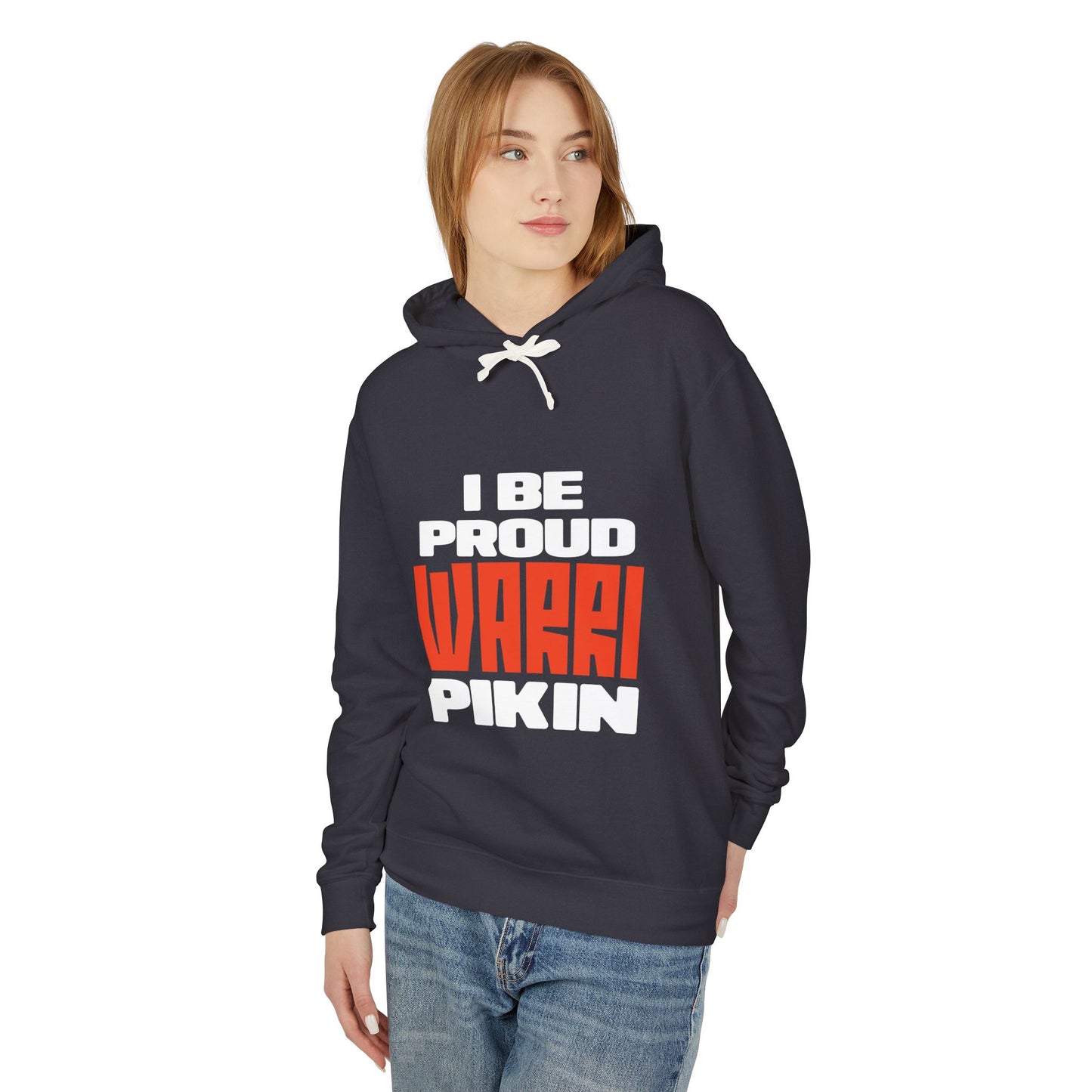 I Be Proud Warri Pikin Hoodie — Afro-Caribbean Pride Lightweight Hooded Sweatshirt