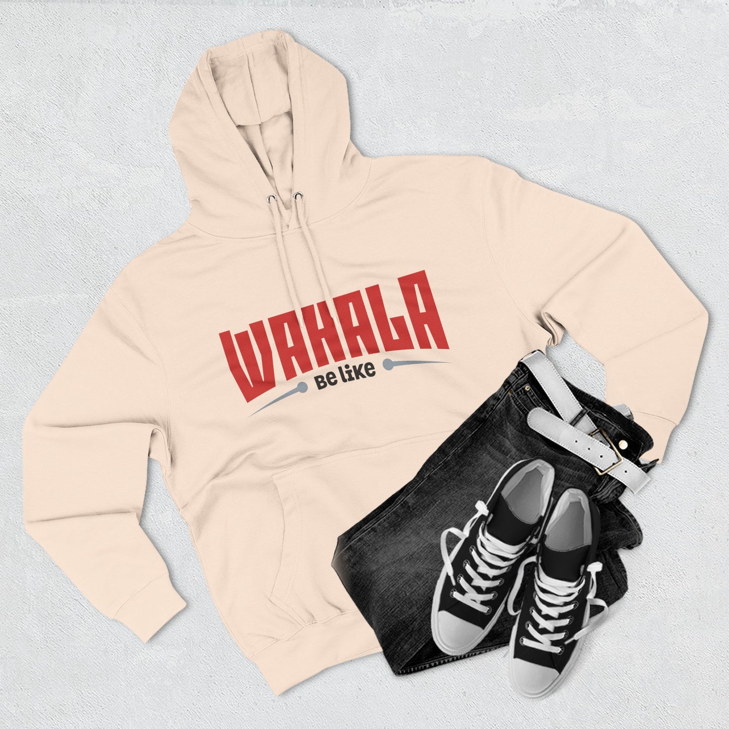 Wahalla be like Bicycle Fleece Hoodie | Great for Cyclists, Casual Wear, Gifts, Fall Fashion, Bike Festivals