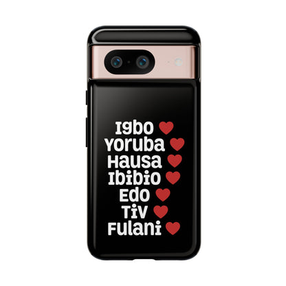 Phone Case — Nigerian Ethnic Pride Design (Igbo, Yoruba, Hausa, Ibibio, Edo, Tiv, Fulani)