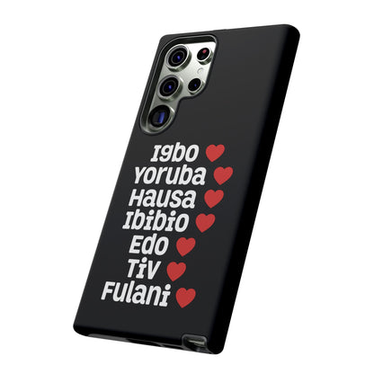 Phone Case — Nigerian Ethnic Pride Design (Igbo, Yoruba, Hausa, Ibibio, Edo, Tiv, Fulani)