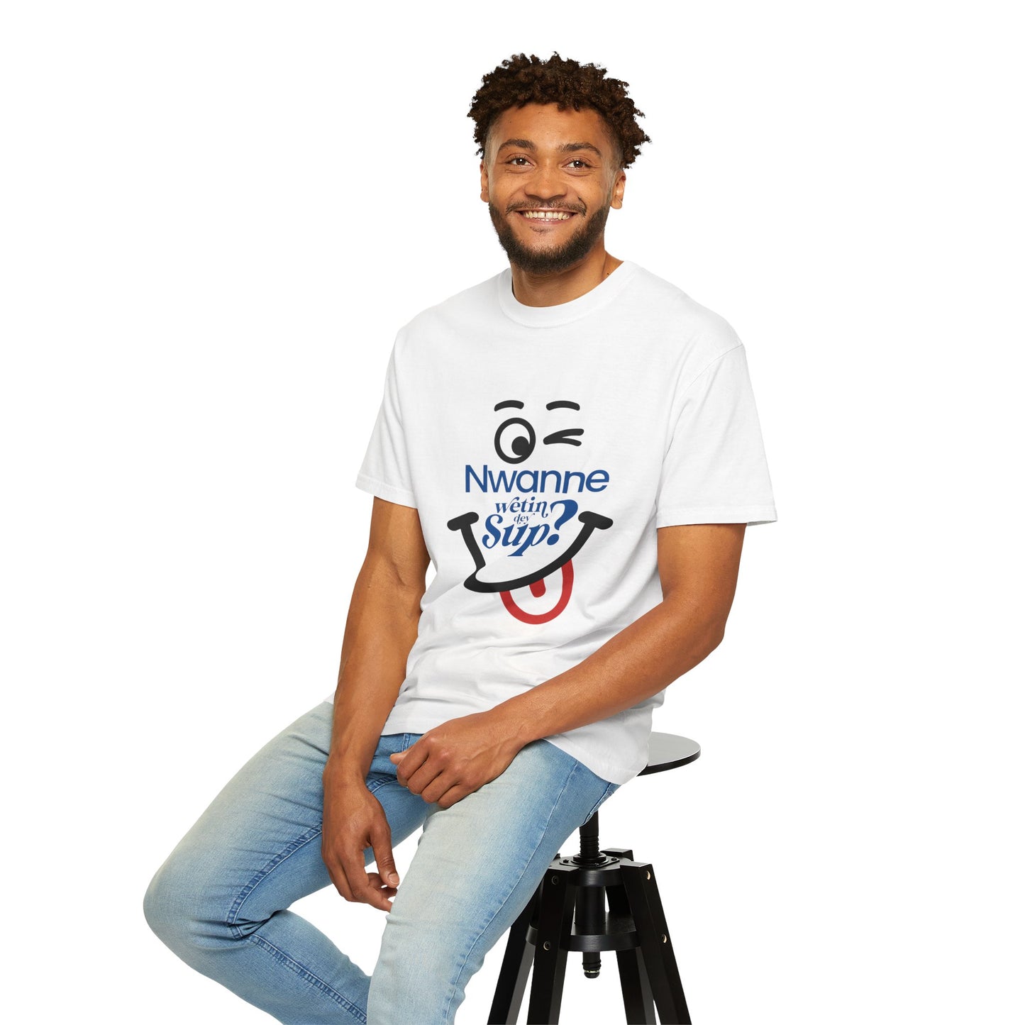 Nwanne Wetin dey Sup? Smiley Graphic T-Shirt