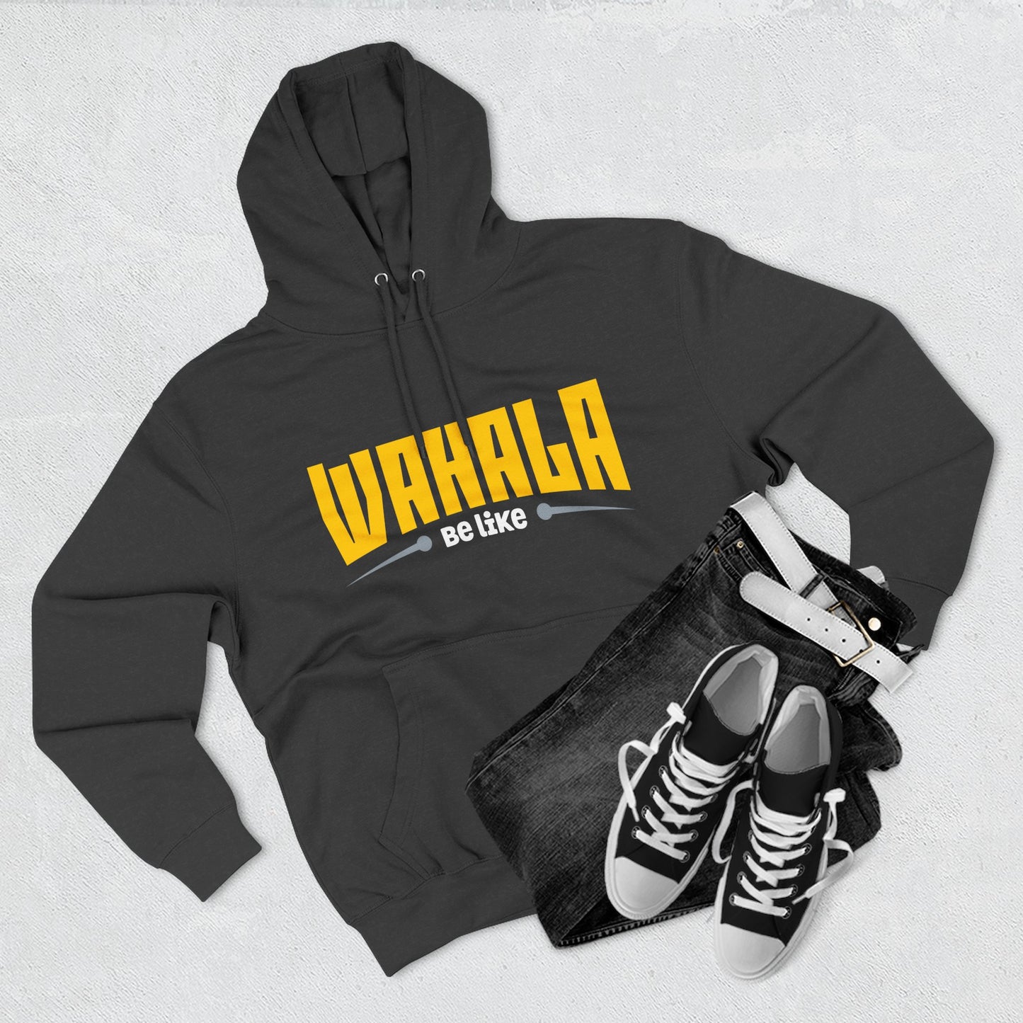 Wahalla be like Bicycle Fleece Hoodie | Great for Cyclists, Casual Wear, Gifts, Fall Fashion, Bike Festivals