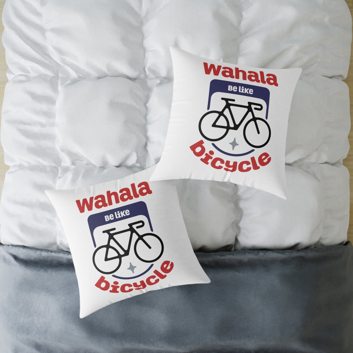 Bicycle-Themed Decorative Pillow, Fun and Whimsical Home Accent, Cycling Lover Gift, Couch Cushion, Modern Living Room Decor