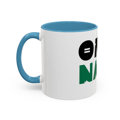 'OMO NAIJA' Accent Coffee Mug — Bold Green & Black