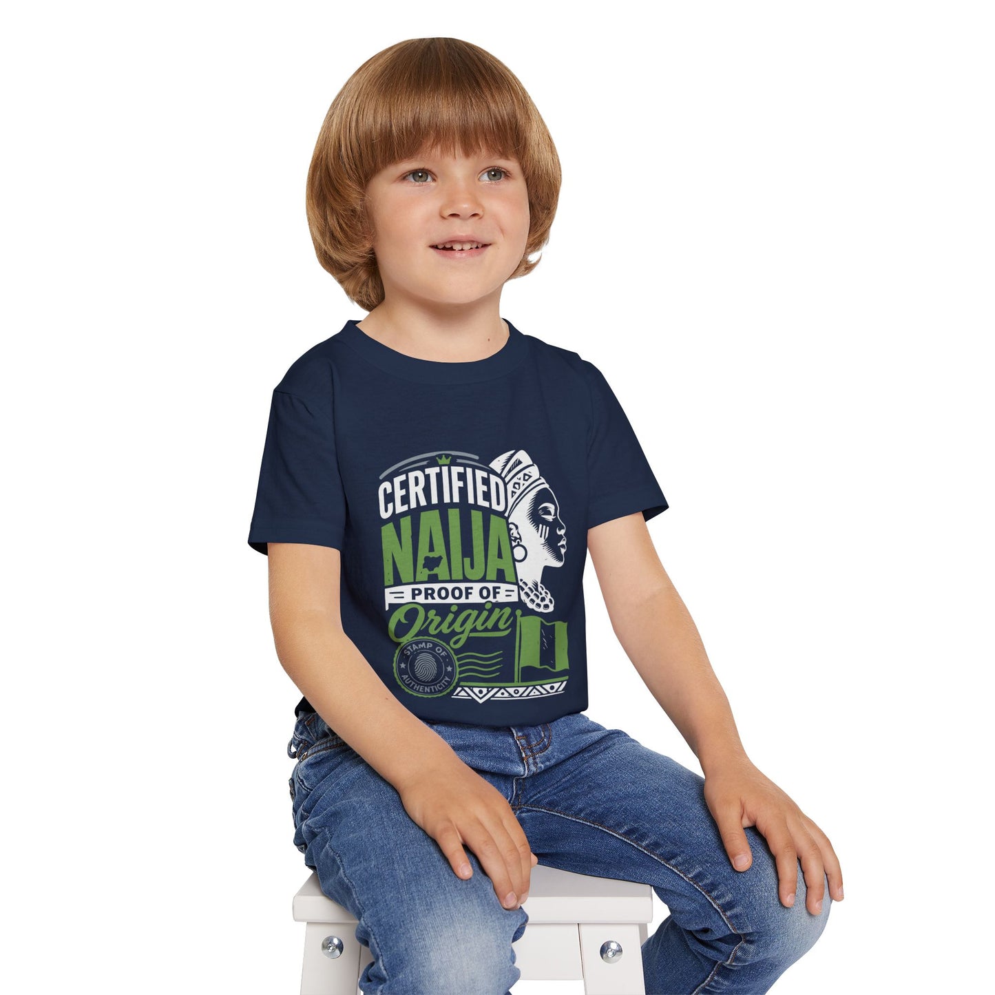 Certified Naija Toddler T-Shirt — Proof of Origin Nigerian Pride Baby Tee