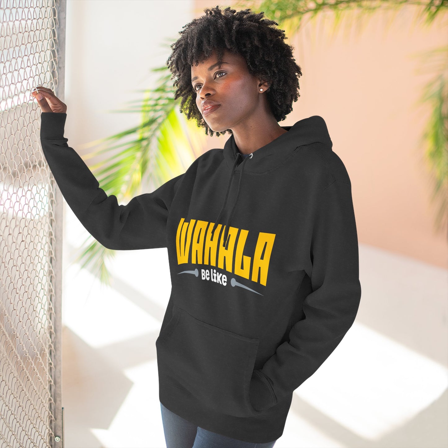 Wahalla be like Bicycle Fleece Hoodie | Great for Cyclists, Casual Wear, Gifts, Fall Fashion, Bike Festivals