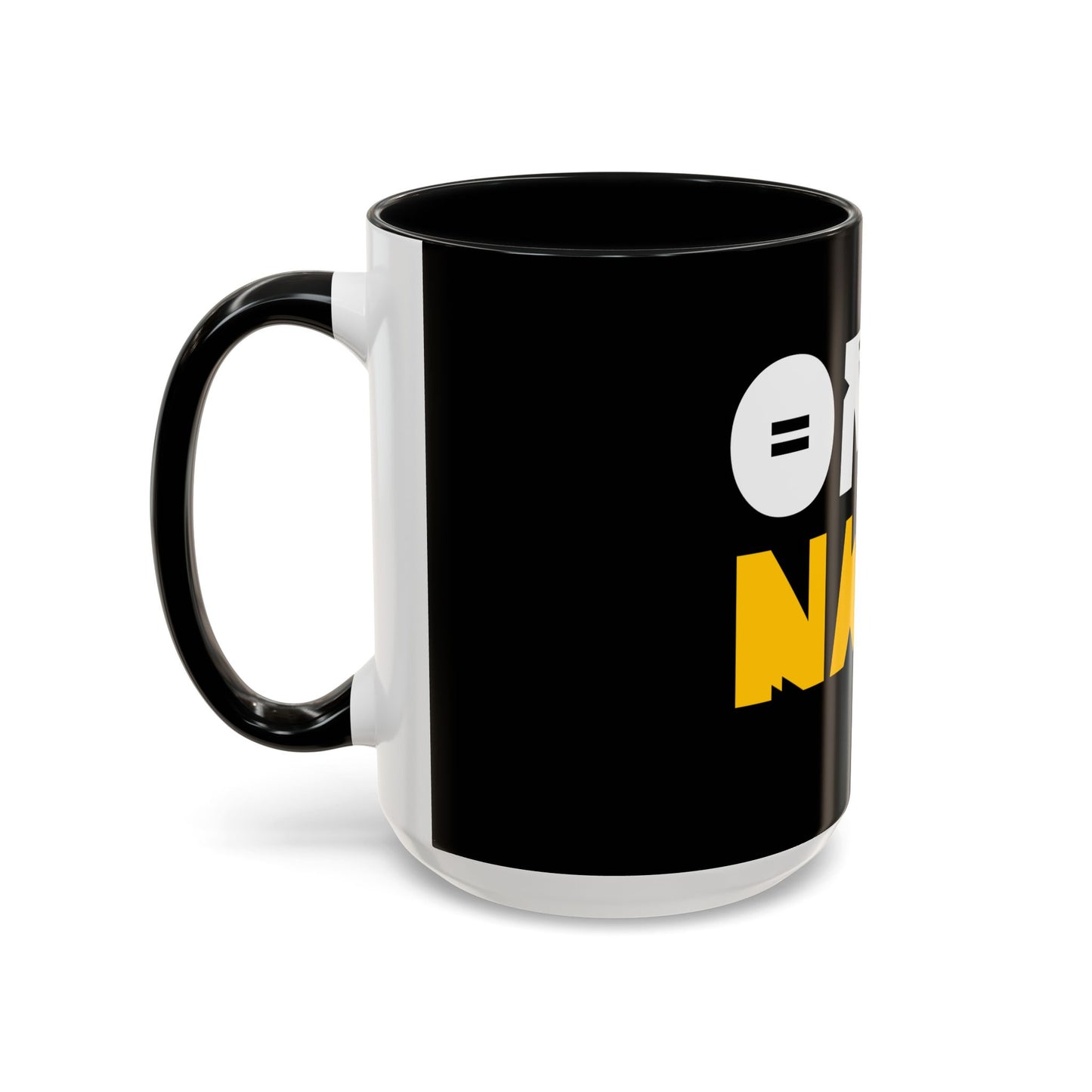 Coffee Omo Naija Accent Mug — Bold Black & Yellow Gamer Coffee Cup