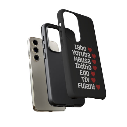 Phone Case — Nigerian Ethnic Pride Design (Igbo, Yoruba, Hausa, Ibibio, Edo, Tiv, Fulani)