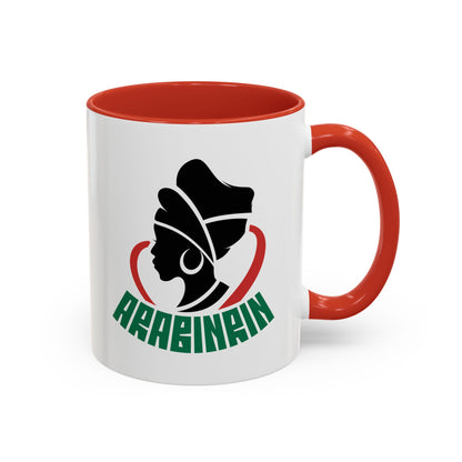 African Queen Accent Coffee Mug — 'ARABENA' Silhouette Design (11/15 oz)