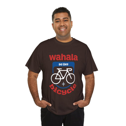 Wahala be like Bicycle Unisex Heavy Cotton Tee, Perfect Gift for Cyclists, Casual Wear, Bike Enthusiasts, Fun Statement Shirt