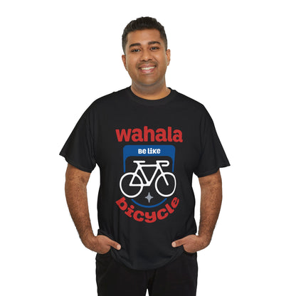 Wahala be like Bicycle Unisex Heavy Cotton Tee, Perfect Gift for Cyclists, Casual Wear, Bike Enthusiasts, Fun Statement Shirt