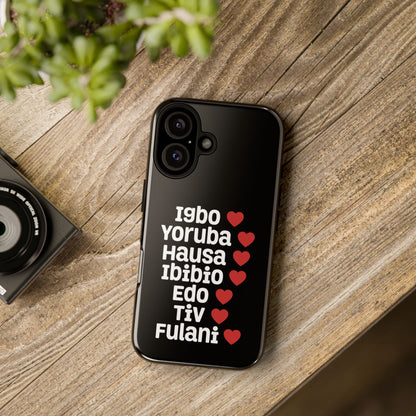 Phone Case — Nigerian Ethnic Pride Design (Igbo, Yoruba, Hausa, Ibibio, Edo, Tiv, Fulani)
