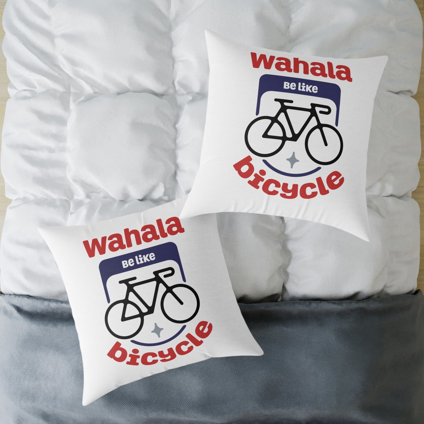 Bicycle-Themed Decorative Pillow, Fun and Whimsical Home Accent, Cycling Lover Gift, Couch Cushion, Modern Living Room Decor