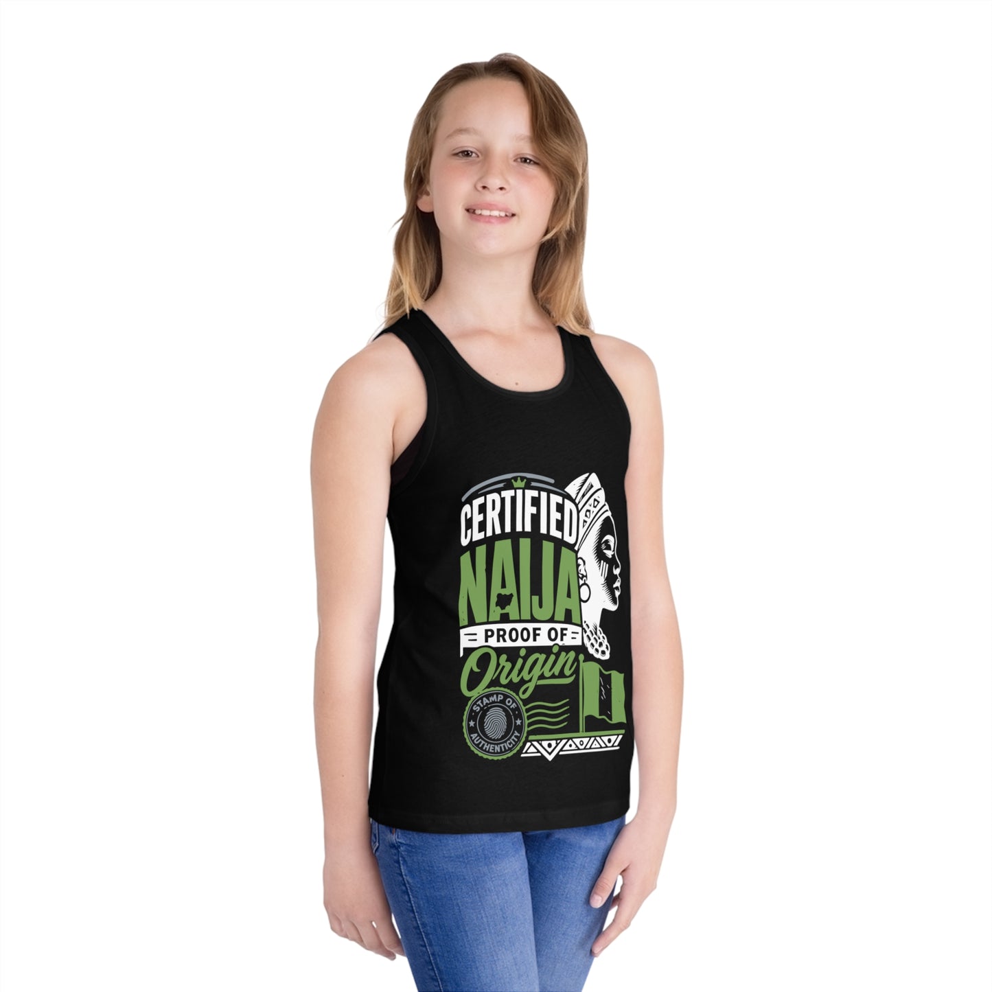 Certified Naija Kid's Jersey Tank Top – Proof of Origin Nigerian Pride