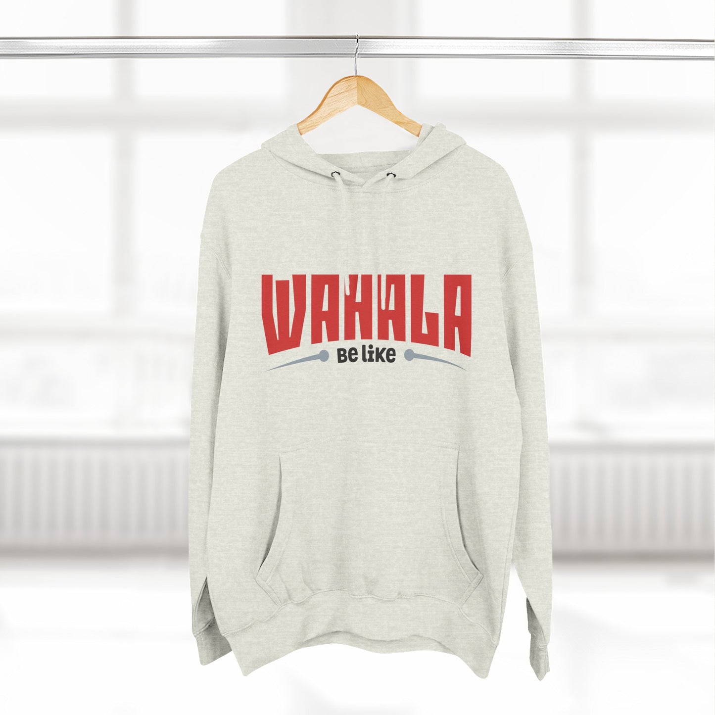 Wahalla be like Bicycle Fleece Hoodie | Great for Cyclists, Casual Wear, Gifts, Fall Fashion, Bike Festivals