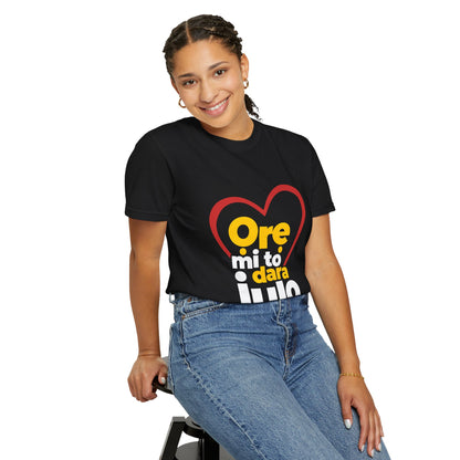 T-Shirt — "Ore mi to dara julo" Heart Graphic