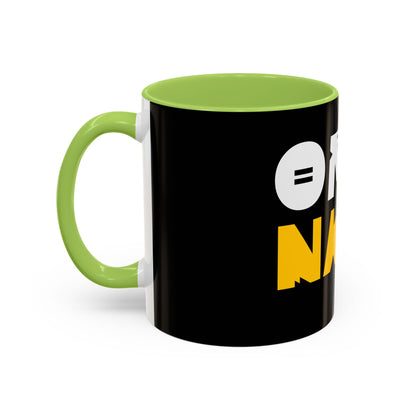 Coffee Omo Naija Accent Mug — Bold Black & Yellow Gamer Coffee Cup