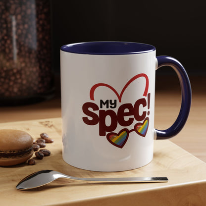My Spec! Coffee Mug — Pride Heart & Rainbow Glasses Accent Mug