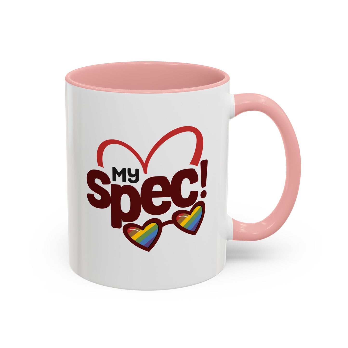 My Spec! Coffee Mug — Pride Heart & Rainbow Glasses Accent Mug