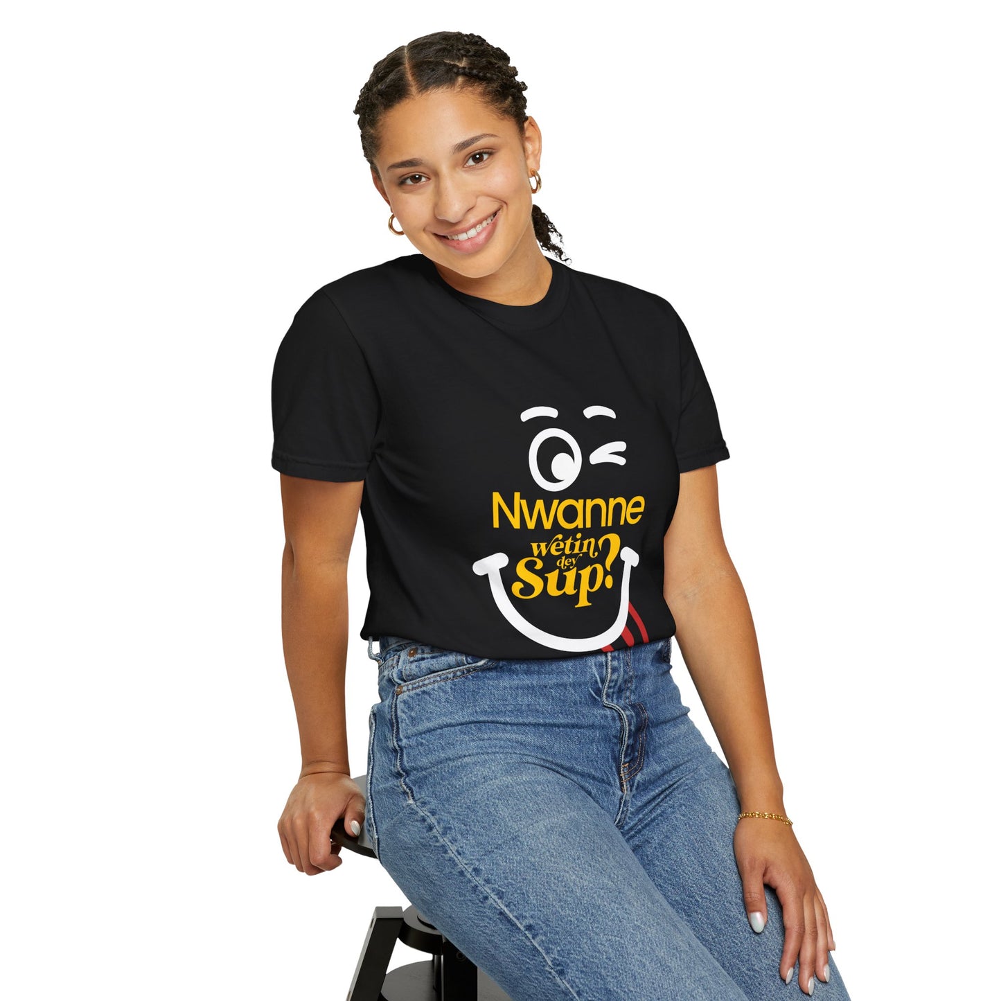 Nwanne Wetin dey Sup? Smiley Graphic T-Shirt