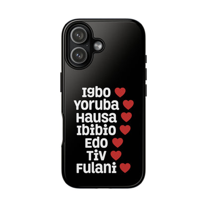 Phone Case — Nigerian Ethnic Pride Design (Igbo, Yoruba, Hausa, Ibibio, Edo, Tiv, Fulani)