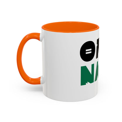 'OMO NAIJA' Accent Coffee Mug — Bold Green & Black