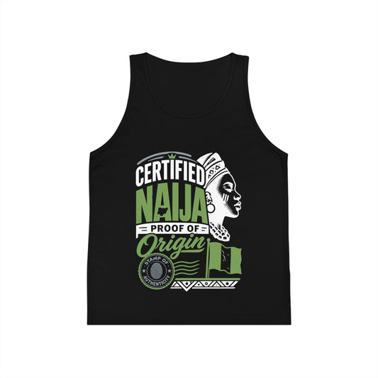 Certified Naija Kid's Jersey Tank Top – Proof of Origin Nigerian Pride
