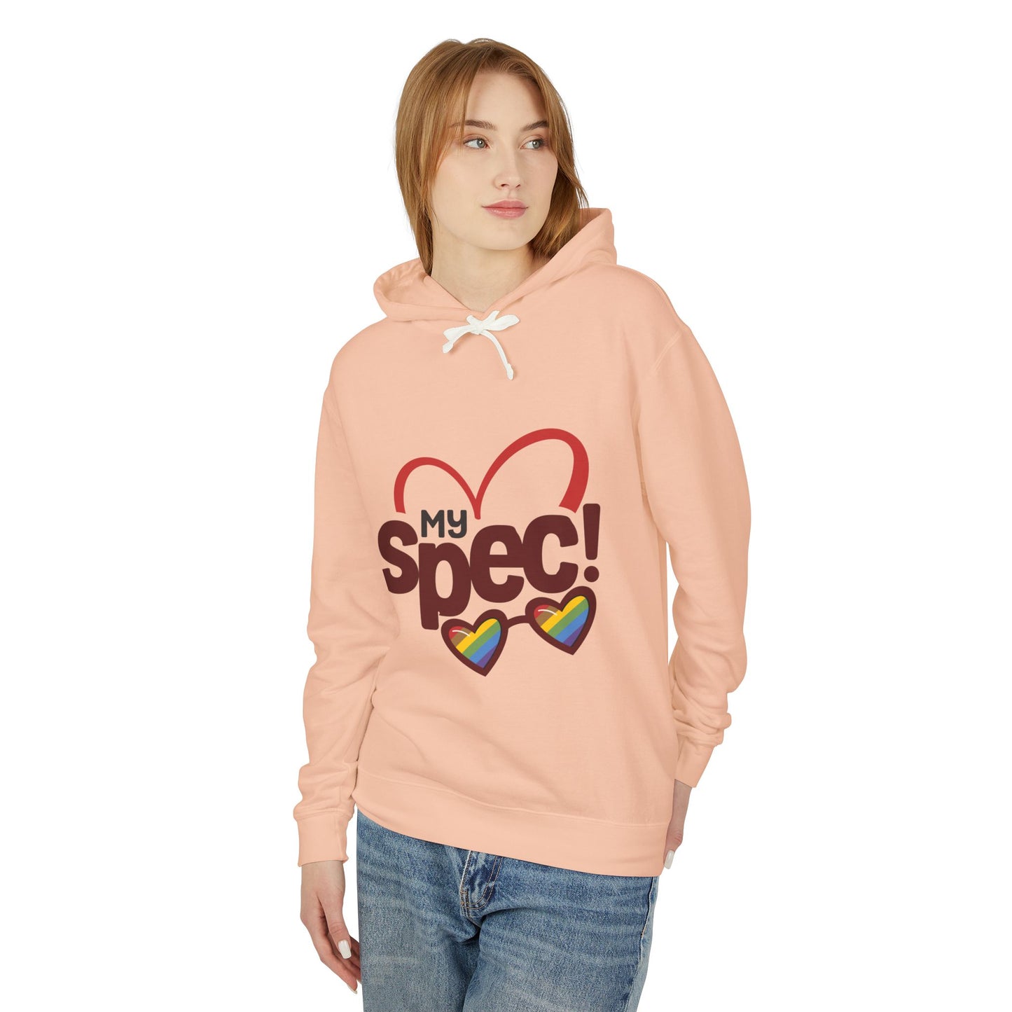 My Spec! Hoodie — Heart & Rainbow Sunglasses Sweatshirt