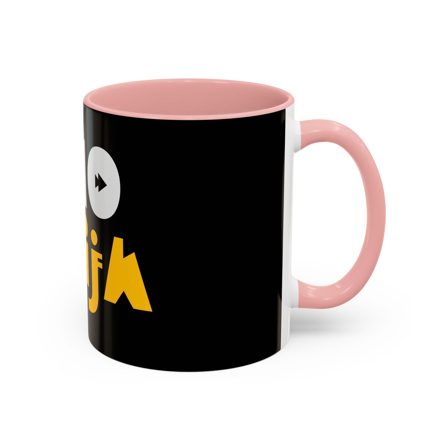 Coffee Omo Naija Accent Mug — Bold Black & Yellow Gamer Coffee Cup