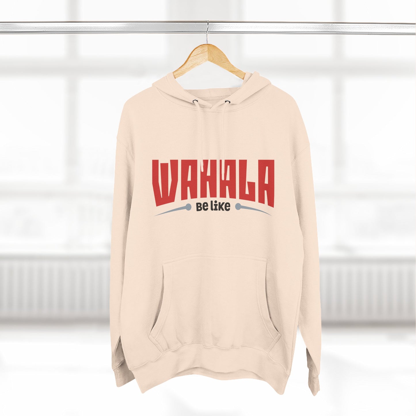 Wahalla be like Bicycle Fleece Hoodie | Great for Cyclists, Casual Wear, Gifts, Fall Fashion, Bike Festivals
