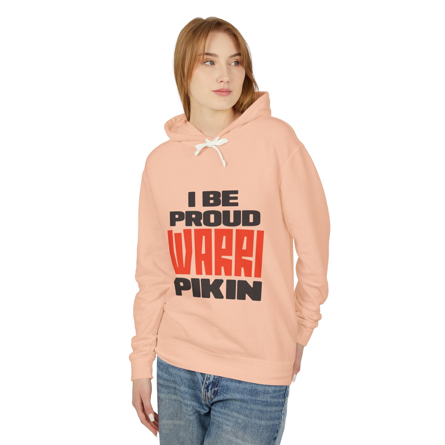 I Be Proud Warri Pikin Hoodie — Afro-Caribbean Pride Lightweight Hooded Sweatshirt