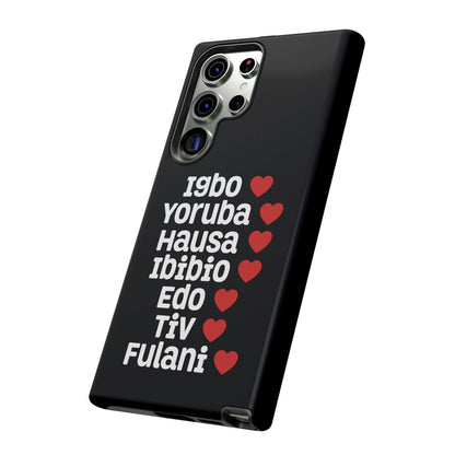 Phone Case — Nigerian Ethnic Pride Design (Igbo, Yoruba, Hausa, Ibibio, Edo, Tiv, Fulani)