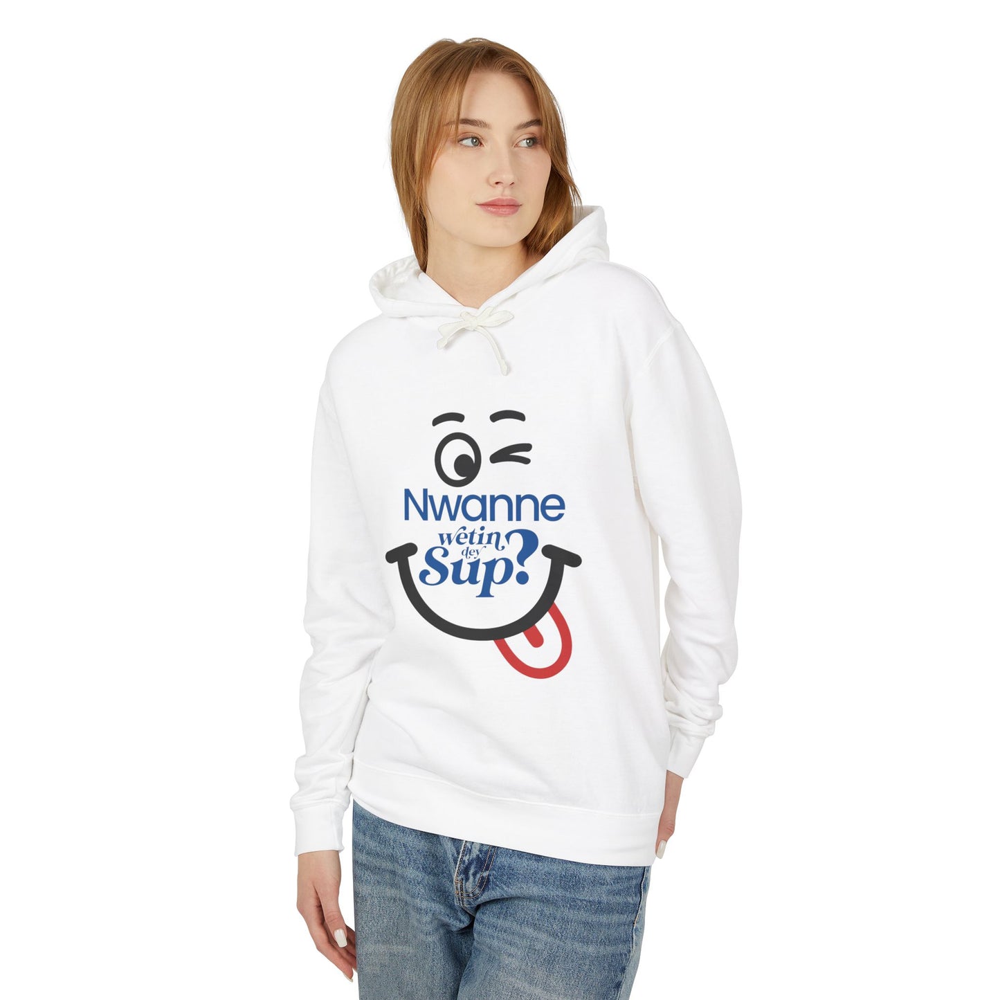 Nwanne Wetin Dey Sup? Hoodie – Playful Nigerian Pidgin Smile Sweatshirt