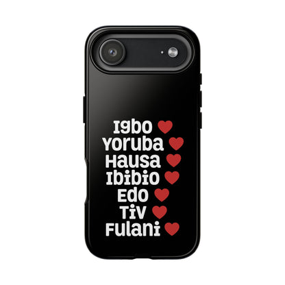 Phone Case — Nigerian Ethnic Pride Design (Igbo, Yoruba, Hausa, Ibibio, Edo, Tiv, Fulani)