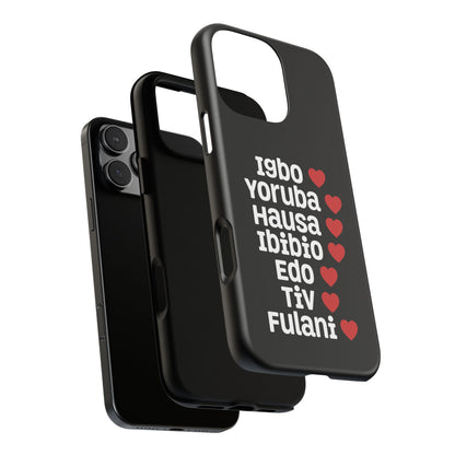 Phone Case — Nigerian Ethnic Pride Design (Igbo, Yoruba, Hausa, Ibibio, Edo, Tiv, Fulani)