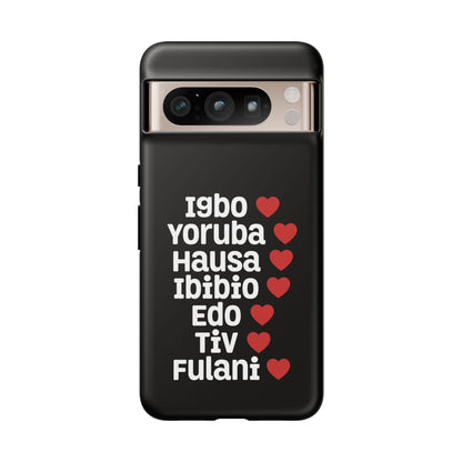 Phone Case — Nigerian Ethnic Pride Design (Igbo, Yoruba, Hausa, Ibibio, Edo, Tiv, Fulani)
