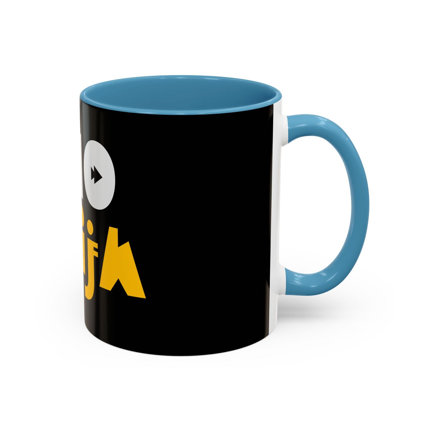 Coffee Omo Naija Accent Mug — Bold Black & Yellow Gamer Coffee Cup