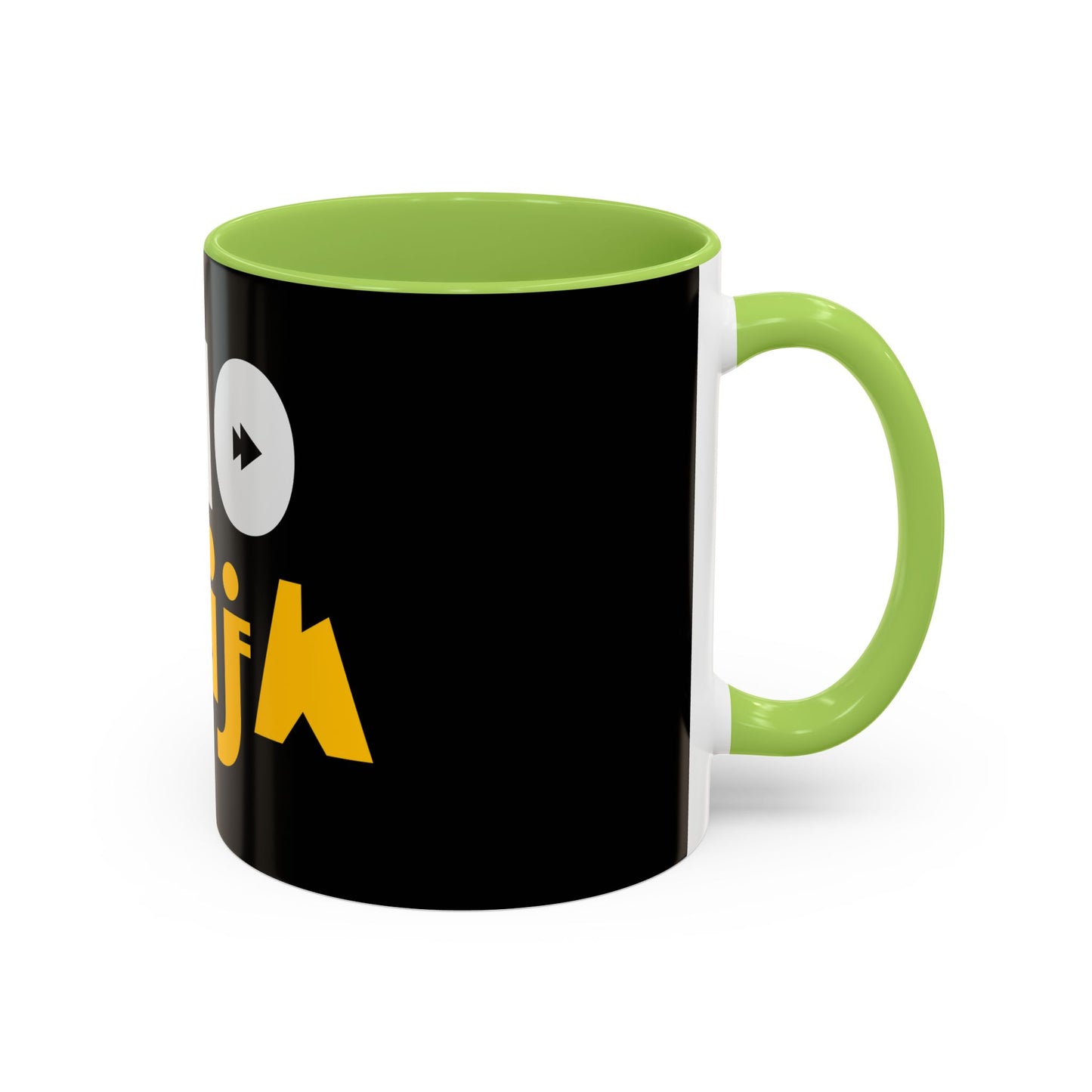 Coffee Omo Naija Accent Mug — Bold Black & Yellow Gamer Coffee Cup