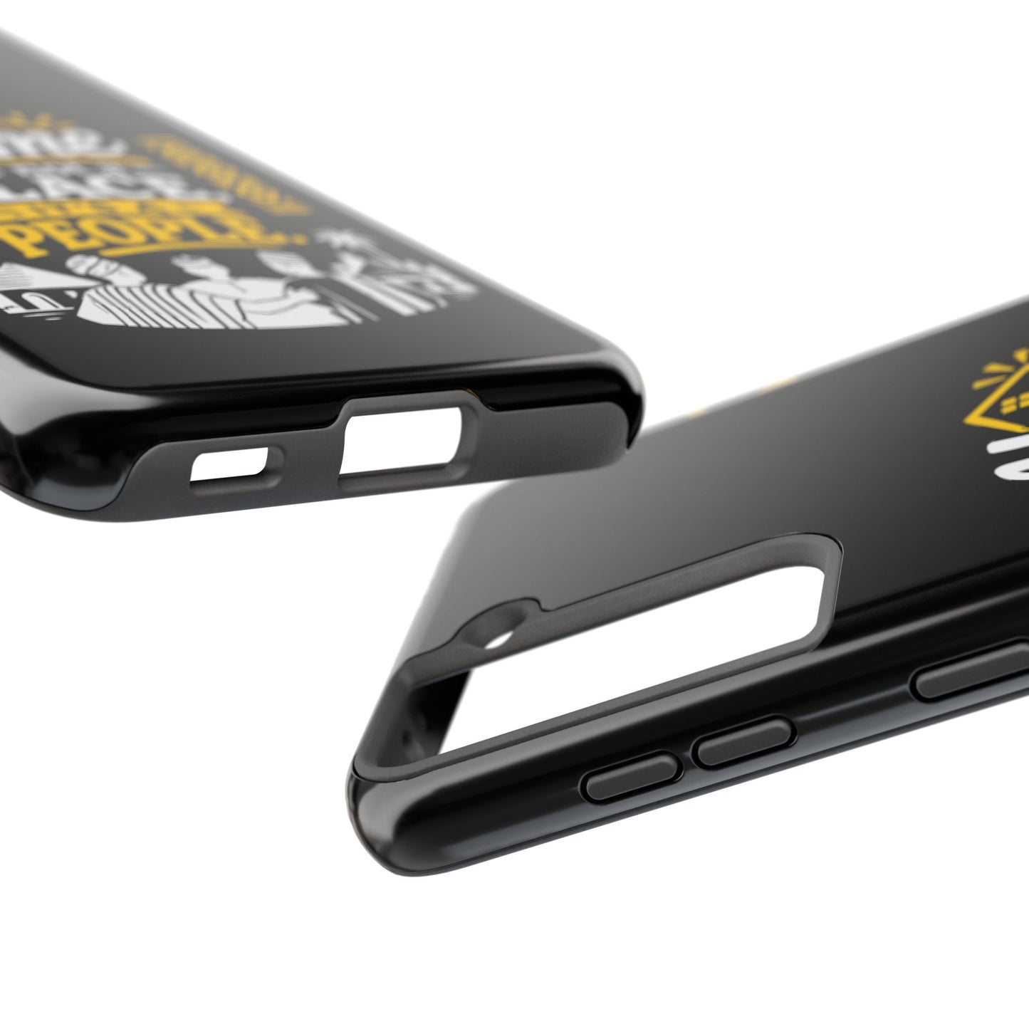 Phone Case — "Home Is Not a Place, It's a People" Black Tough Protective Cover