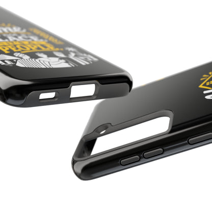 Phone Case — "Home Is Not a Place, It's a People" Black Tough Protective Cover
