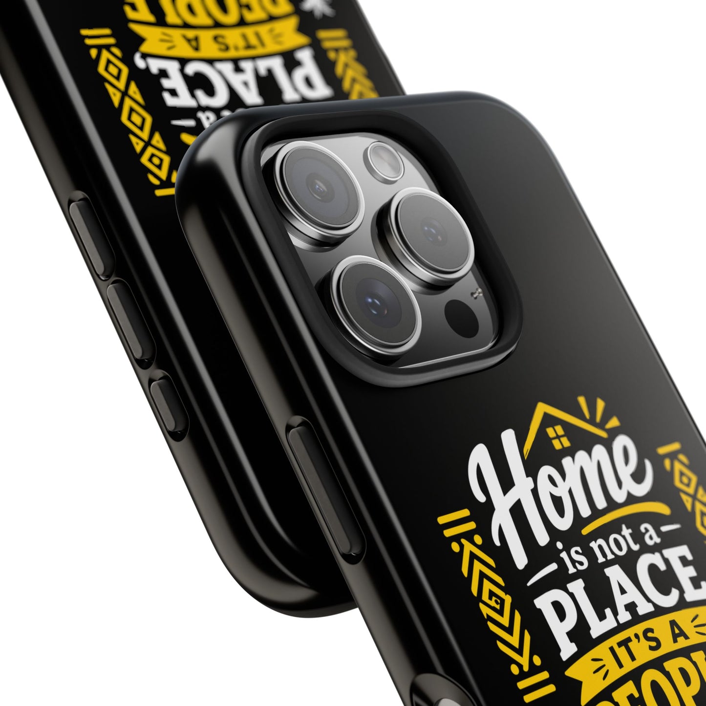 Phone Case — "Home Is Not a Place, It's a People" Black Tough Protective Cover